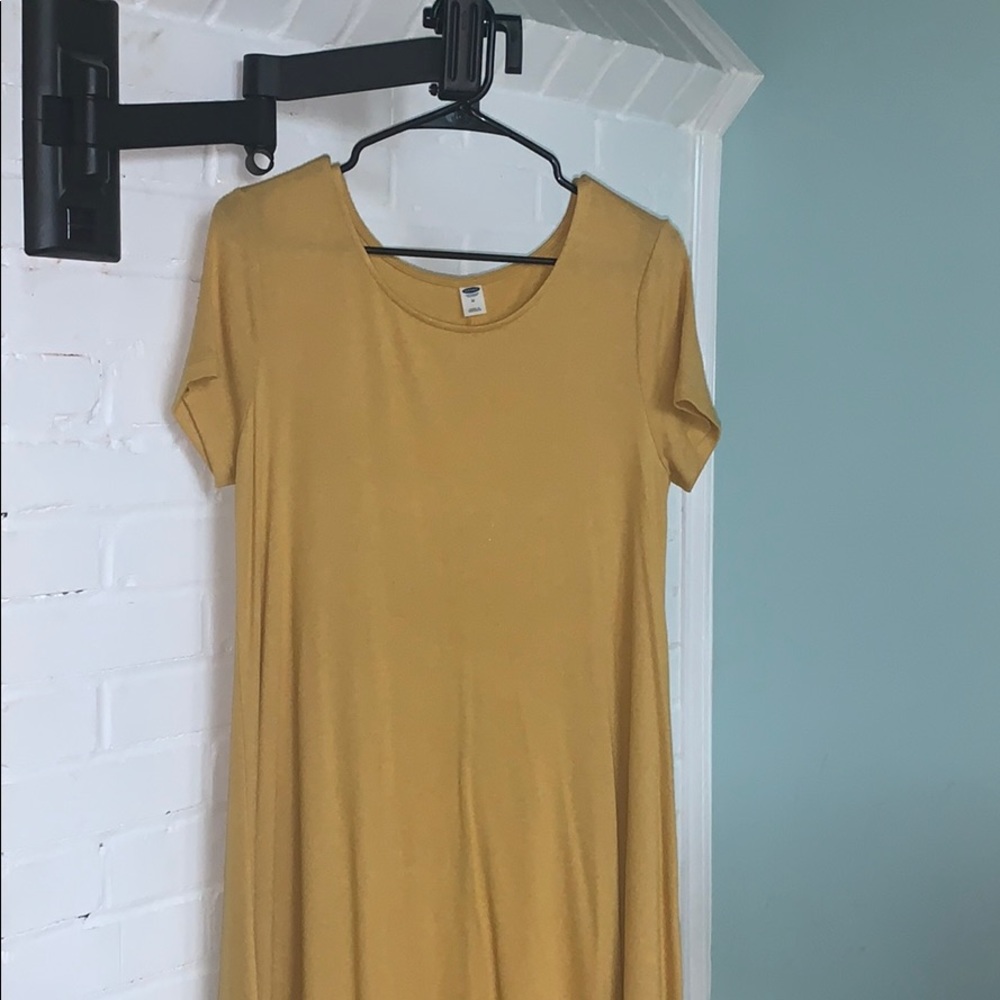 Knit Mustard Yellow Casual Dress